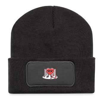 Hockey Heart Design Hockey Goalie - Recycled Patch Beanie - dark grey - Front