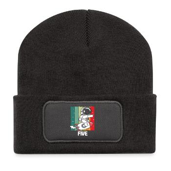 Astronaut Adventure Cinquième anniversaire - Beanie recyclé à patch - charbon - Devant
