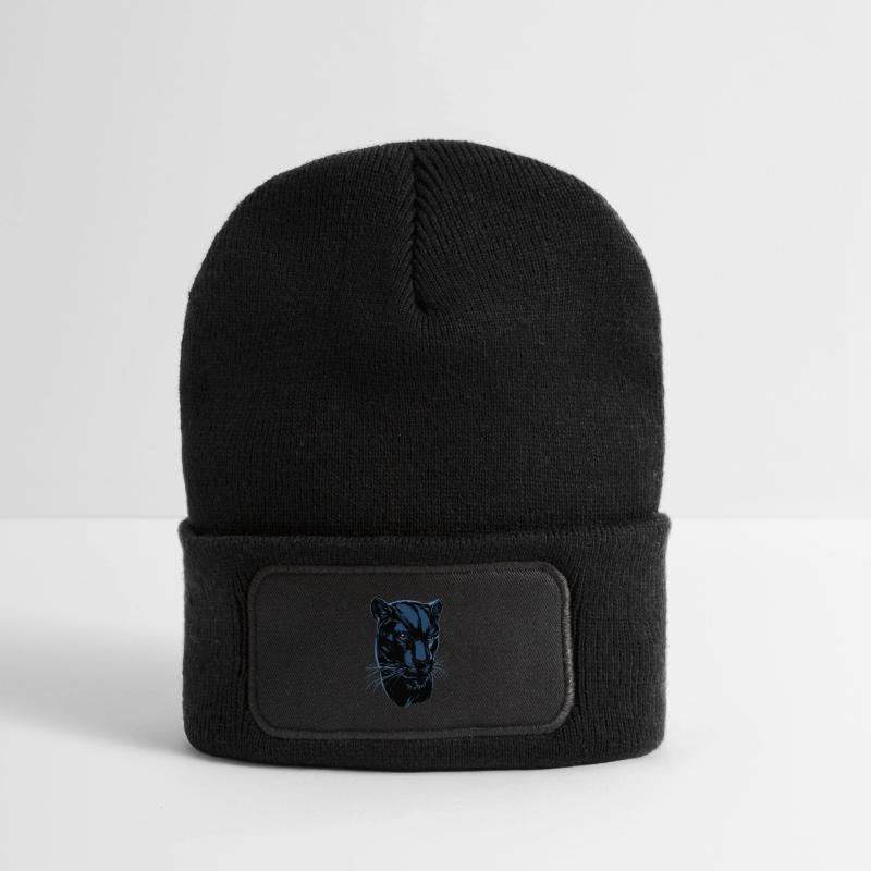 Panthère Léopard Grand Chat Mignon Gros Chat Panter Beanie recyclé à patch