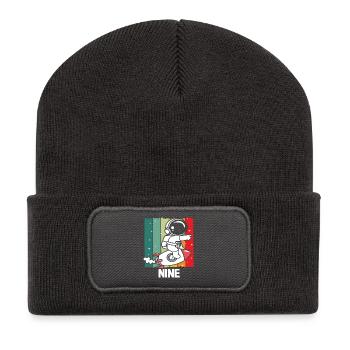 Astronaut Adventure Neuvième anniversaire - Beanie recyclé à patch - charbon - Devant