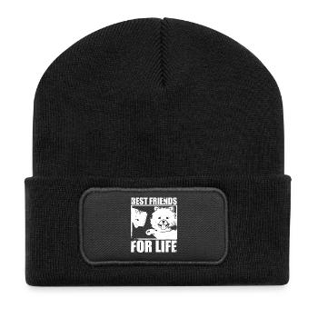 Yorkie Best Friends For Life - Recycled Patch Beanie - black - Front