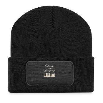 Classical Pianist Piano Life Music Recital - Recycled Patch Beanie - black - Front