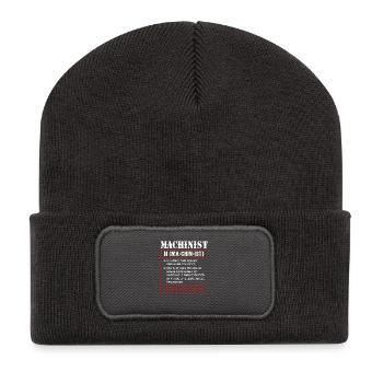 Locksmith Mechanic Mechanical Engineering CNC - Recycled Patch Beanie - dark grey - Front