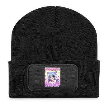 ANIME CRUSH ❤️ Kawaii Otaku Fan - Beanie recyclé à patch - noir - Devant
