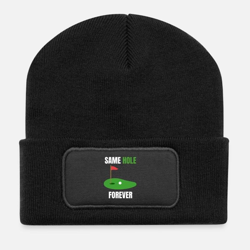 Same Hole Forever – Junggesellenabschied - Recycelte Patch Beanie - Schwarz