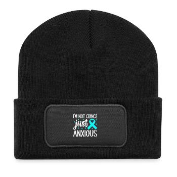 Trouble anxieux Trouble anxieux - Beanie recyclé à patch - noir - Devant