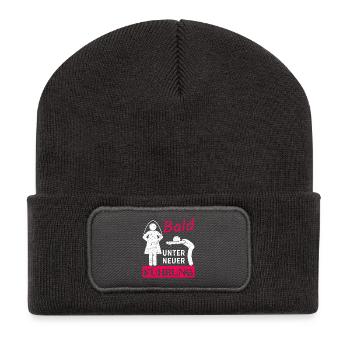 Bald Unter Neuer Fuhrung - Recycled Patch Beanie - dark grey - Front