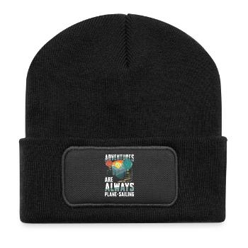 Adventures are always plane-sailing - Recycled Patch Beanie - black - Front