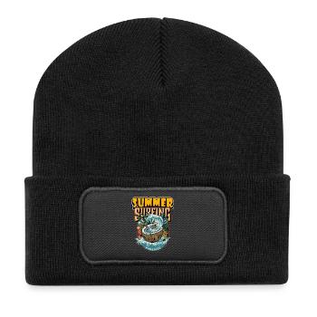 Summer Surfing Paradise - Recycled Patch Beanie - black - Front