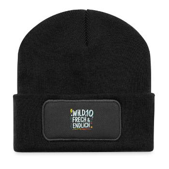Sauvage, effronté et enfin 10 ans 10e anniversaire - Beanie recyclé à patch - noir - Devant