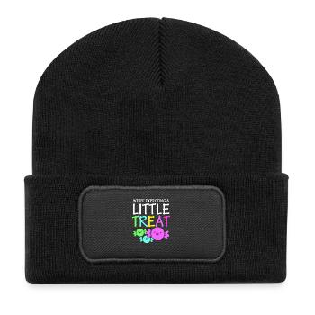 Révélation du sexe Halloween future maman - Beanie recyclé à patch - noir - Devant