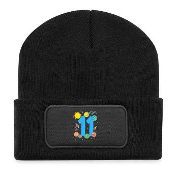 Space adventure for 11-year-old explorers - Recycled Patch Beanie - black - Front