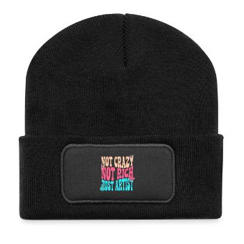 Artist Painter Graphic Not Crazy Rich Just Artist - Recycled Patch Beanie - black - Front