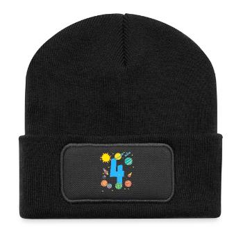 Space adventure for little explorers - Recycled Patch Beanie - black - Front