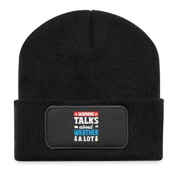 Funny Meteorology Wetterbegeisterte - Recycelte Patch Beanie - Schwarz - Vorne