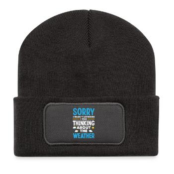Funny Meteorology Weather Enthusiasts - Recycled Patch Beanie - dark grey - Front