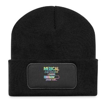 Scientifique de laboratoire Chargement Tie Dye Drôle MLS Médical - Beanie recyclé à patch - noir - Devant