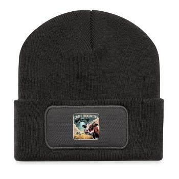 Extraterrestrial encounters on the farm - Recycled Patch Beanie - dark grey - Front