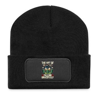 Skydiving The Art Of Falling Gracefully Skydive - Recycled Patch Beanie - black - Front