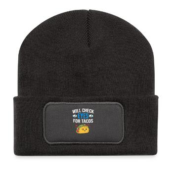 Ophthalmologist, Optician, Optician - Recycled Patch Beanie - dark grey - Front