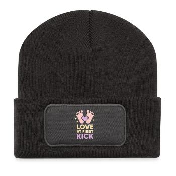 Unplanned Parents Club New Baby Life Gift - Recycled Patch Beanie - dark grey - Front