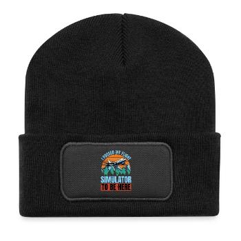 Flight Instructor I Paused My Flight Pilot School - Recycled Patch Beanie - black - Front