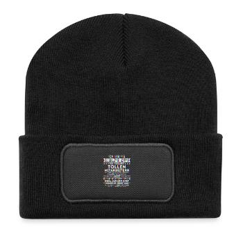 ich bin ein stolzer chef tolle mitarbeiter trippy - Recycelte Patch Beanie - Schwarz - Vorne