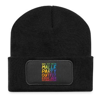 This is my Malle Party Outfit - Recycled Patch Beanie - black - Front