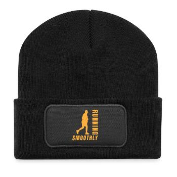 Running Running Smoothly Marathon Runner - Recycled Patch Beanie - black - Front