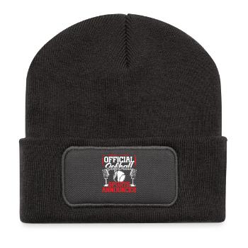 Annonceur sportif drôle - Beanie recyclé à patch - charbon - Devant
