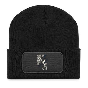 Nursery Dad Fatherhood Pride - Recycled Patch Beanie - black - Front