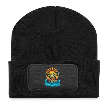 file 00000000bff06243a04d4580fccc3bd4 - Recycelte Patch Beanie - Schwarz - Vorne