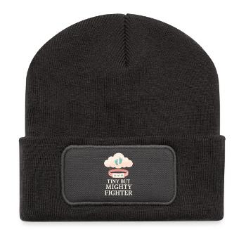 Nicu Parent Pride Preemie Warrior Neugeborene - Recycelte Patch Beanie - Dunkelgrau - Vorne