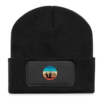 Raben - Recycelte Patch Beanie - Schwarz - Vorne