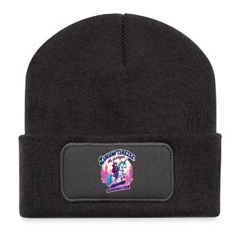 Future ride with unicorn - Recycled Patch Beanie - dark grey - Front