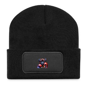 Boxers pour chiens Boxe pour animaux de compagnie - Beanie recyclé à patch - noir - Devant