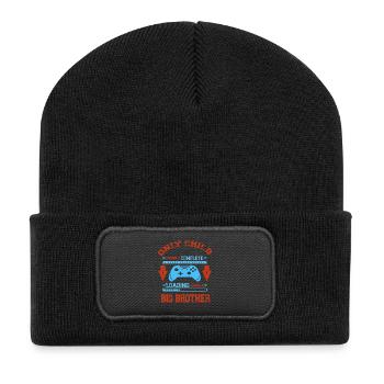 Only Child Level Complete - Laoding Level Big - Recycelte Patch Beanie - Schwarz - Vorne