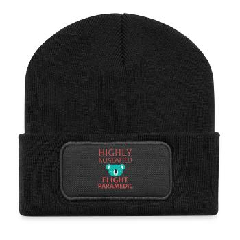 Flight Paramedic koalafied air rescue - Recycled Patch Beanie - black - Front