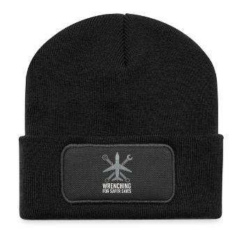 Mécanicien d’aviation Faa Humour Technicien d’aéronefs - Beanie recyclé à patch - noir - Devant