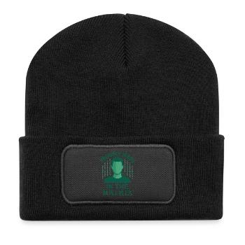 Proudly made in the in Binary. - Recycelte Patch Beanie - Schwarz - Vorne