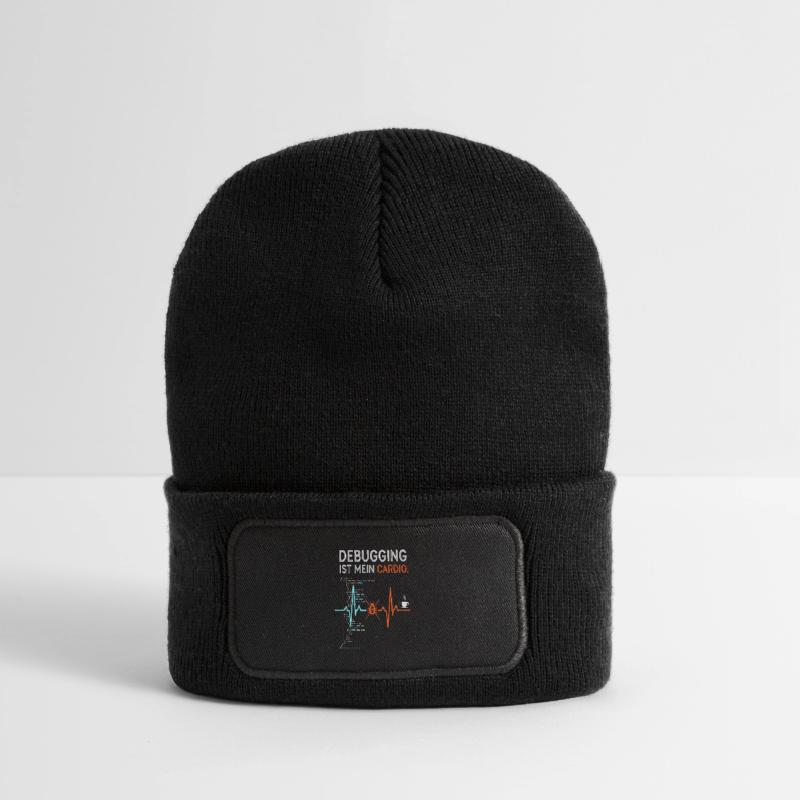 Debugging is my cardio - computer nerd Recycled Patch Beanie