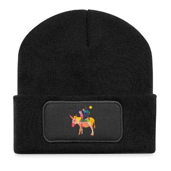 Stadtmusikanten "Artwork" - Recycelte Patch Beanie - Schwarz - Vorne