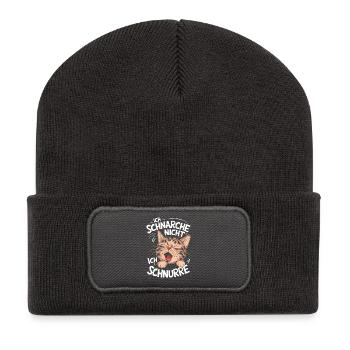 I don't snore, I purr - Funny cats - Recycled Patch Beanie - dark grey - Front