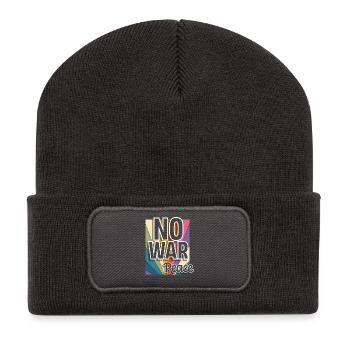 Peace Peace Freedom No War - Recycled Patch Beanie - dark grey - Front