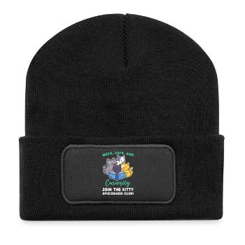 Math Cats Chat Lover Enseignant Étudiant - Beanie recyclé à patch - noir - Devant