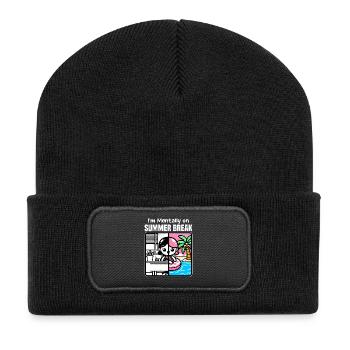 JE SUIS MENTALEMENT EN VACANCES D’ÉTÉ - CADEAU POUR L’ENSEIGNANT - Beanie recyclé à patch - noir - Devant