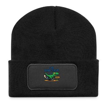 Remise des diplômes de la maternelle I’m Dino-Fast - Beanie recyclé à patch - noir - Devant