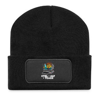 CTRL + ALT + TEACH - TEACHER GIFT - Recycled Patch Beanie - black - Front