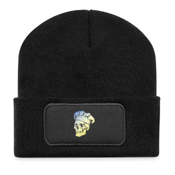 Chef Skull - Recycled Patch Beanie - black - Front