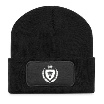 Armoiries badminton - Beanie recyclé à patch - noir - Devant